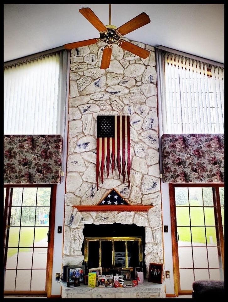 Enhance Your Décor with American Flag Signs Vertical Hanging Rustic Battle Flag