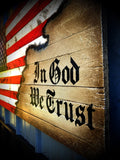 In God We Trust Flag - Wood Flags - American Flag Signs