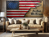 In God We Trust Flag - Wood Flags - American Flag Signs