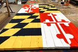 Oversized Maryland State Flag - Giant Wood Flags - American Flag Signs