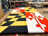 Oversized Maryland State Flag - Giant Wood Flags - American Flag Signs