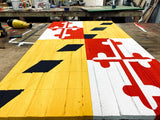 Oversized Maryland State Flag - Giant Wood Flags - American Flag Signs