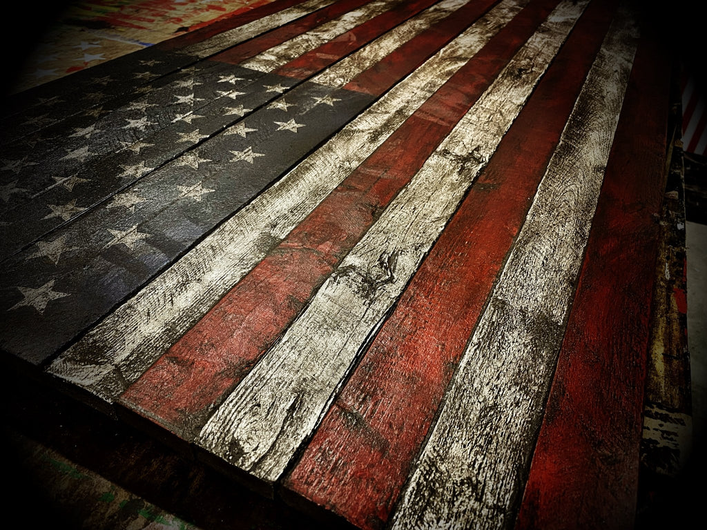 Custom Design Rustic Wooden Flags: Celebrating American Heritage