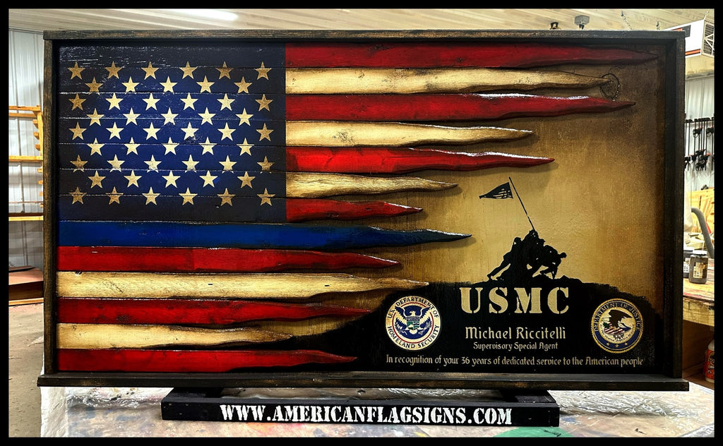 Custom Police Flag for Riccitelli Retirement