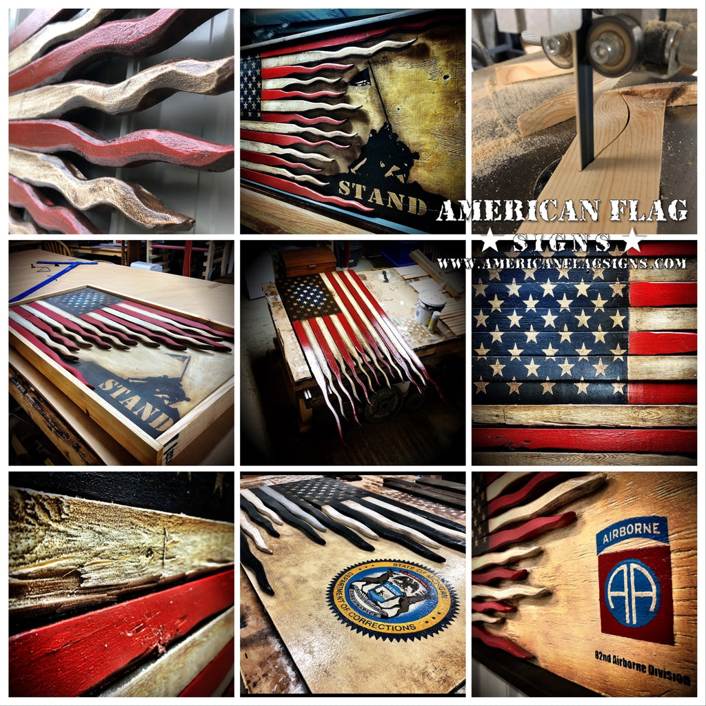 Many Styles Of Rustic Wood Flags To Chose