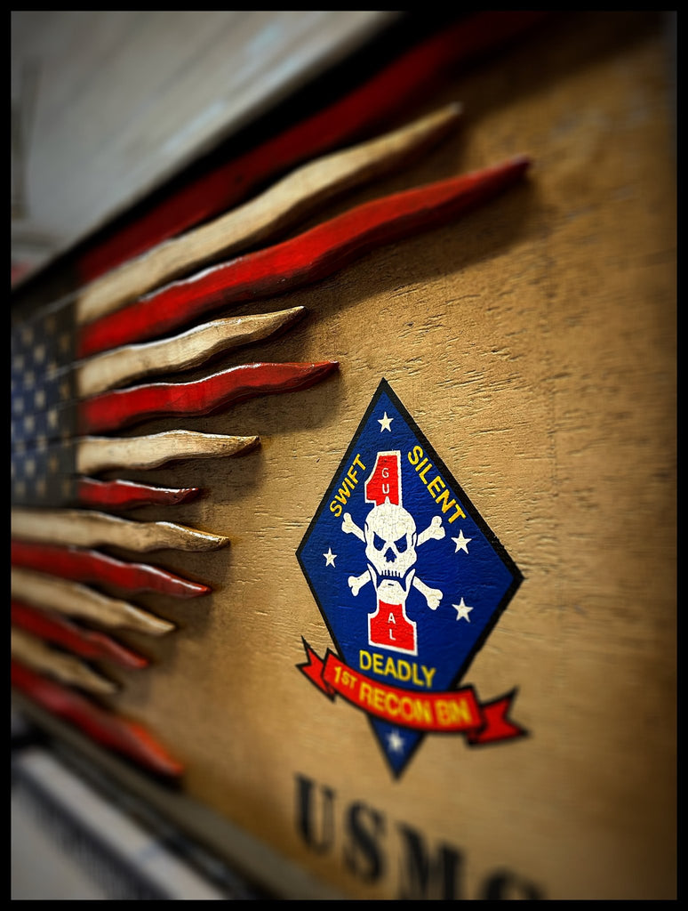 Valor in the Jungle - Custom Wood Battle Flag – American Flag Signs