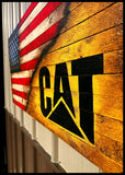 American / Caterpillar Construction Equipment - American Flag Signs