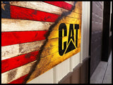 American / Caterpillar Construction Equipment - American Flag Signs