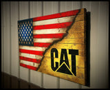 American / Caterpillar Construction Equipment - American Flag Signs