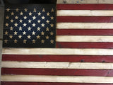 Rustic wooden American flag 