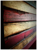 Rustic wooden American flag stripes