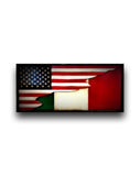 American Italian Flag 3D with Shadow Box - American Flag Signs