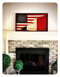 American Italian Flag 3D with Shadow Box - American Flag Signs