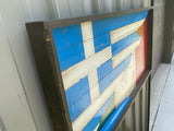 Greek/Italian Flag - 3D with Shadow Box - American Flag Signs