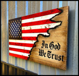 In God We Trust Flag - Wood Flags - American Flag Signs