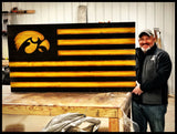Iowa Hawkeyes Alumni Flag - American Flag Signs