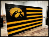 Iowa Hawkeyes Alumni Flag - American Flag Signs