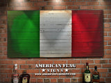 Italian Flag - Wood Italy Flag - American Flag Signs