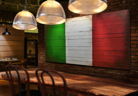 Italian Flag - Wood Italy Flag - American Flag Signs