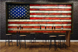 Oversized American Flags - Rustic Wood Flag - American Flag Signs