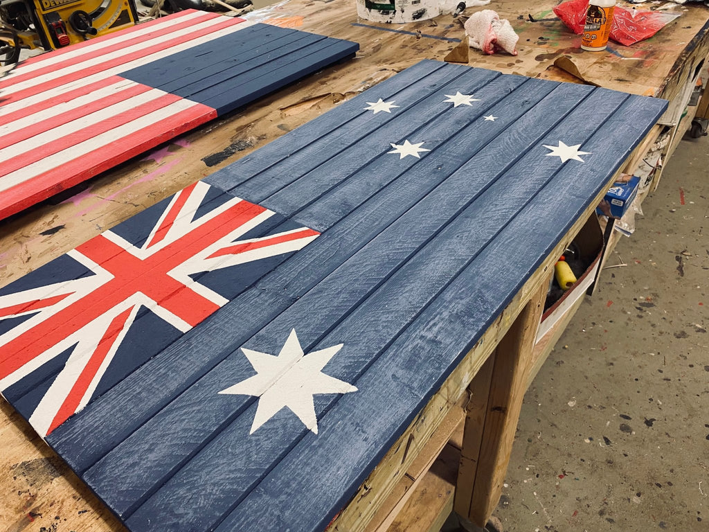Oversized Australian Flag - Giant Wood Flag – American Flag Signs