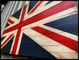 Oversized British Flag - Rustic Wood - American Flag Signs