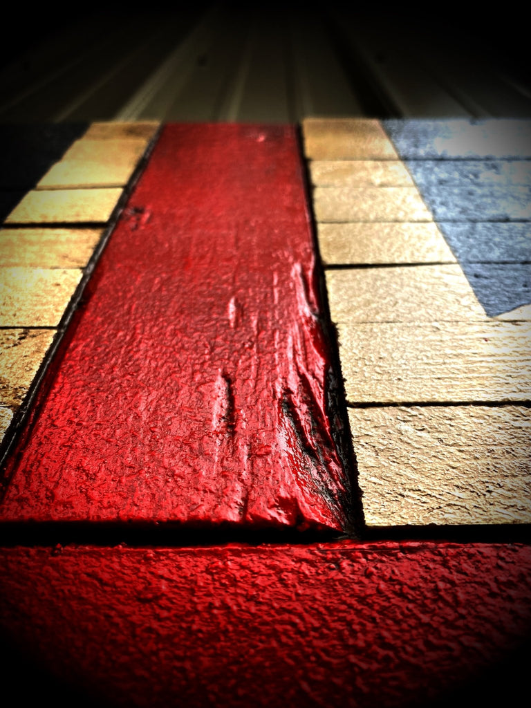 Oversized British Flag - Rustic Wood – American Flag Signs