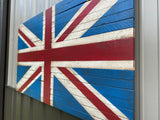 Oversized British Flag - Rustic Wood - American Flag Signs