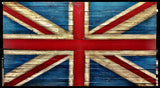 Oversized British Flag - Rustic Wood - American Flag Signs