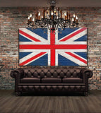 Oversized British Flag - Rustic Wood - American Flag Signs