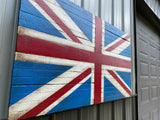 Oversized British Flag - Rustic Wood - American Flag Signs