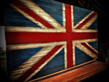 Oversized British Flag - Rustic Wood - American Flag Signs