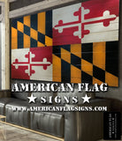 Oversized Maryland State Flag - Giant Wood Flags - American Flag Signs