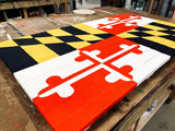 Oversized Maryland State Flag - Giant Wood Flags - American Flag Signs