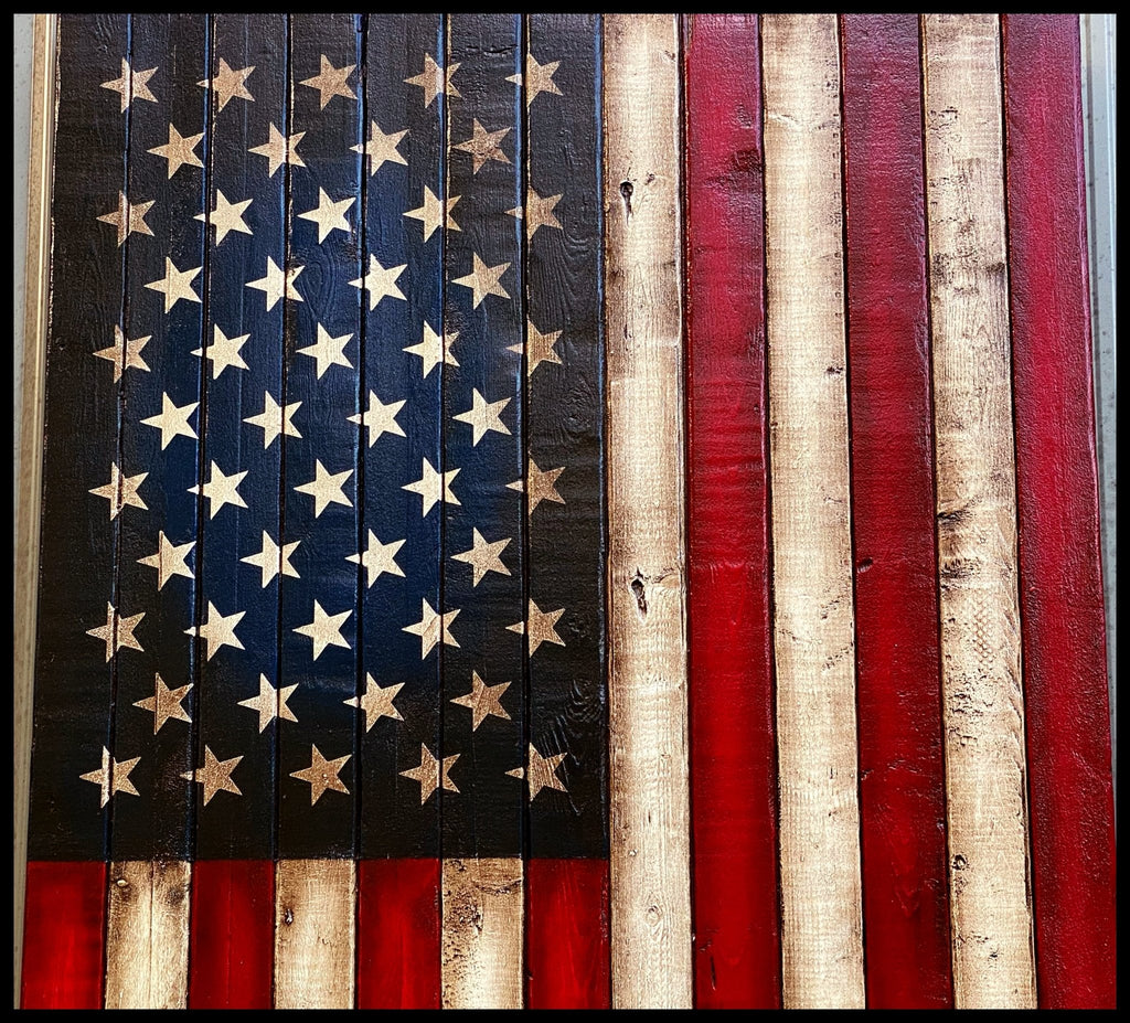 Oversized Vertical American Flag - Giant Wood Flags – American Flag Signs