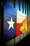 Texas Gadsden Flag - Wood Texas Flag - American Flag Signs