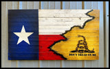 Texas Gadsden Flag - Wood Texas Flag - American Flag Signs