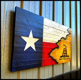 Texas Gadsden Flag - Wood Texas Flag - American Flag Signs